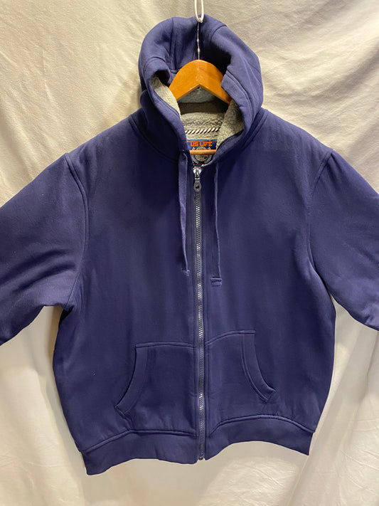 US Life Men's Large Full Zip Lined Hoodie NWT