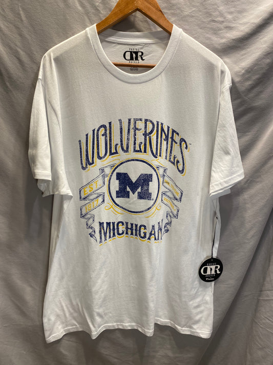 NCAA Michigan Wolverines Men's XL Distressed T-Shirt NWT