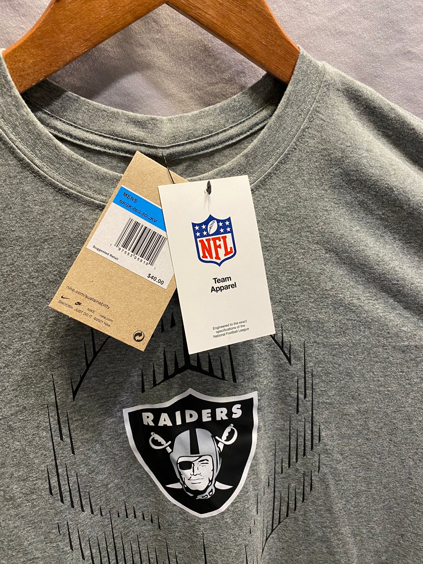 NFL Nike Las Vegas Raiders Men's Medium Dri-Fit T-Shirt NWT