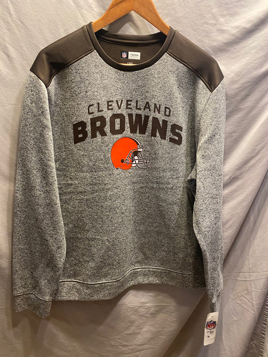 NFL Team Apparel Cleveland Browns Men's Large Crewneck Pullover Sweatshirt  NWT