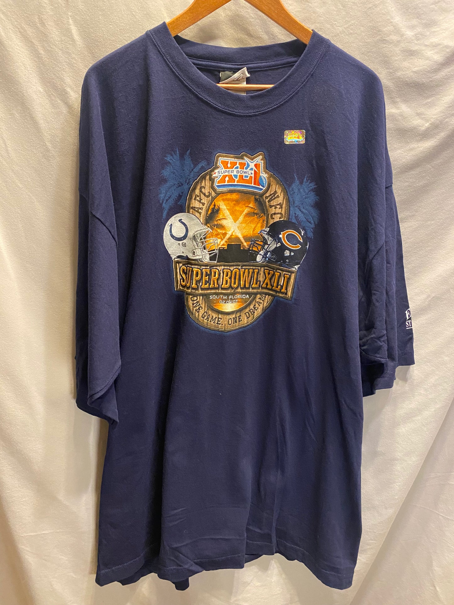 NFL 2007 Super Bowl XLI Commemorative Men's 3XL T-Shirt  NWOT