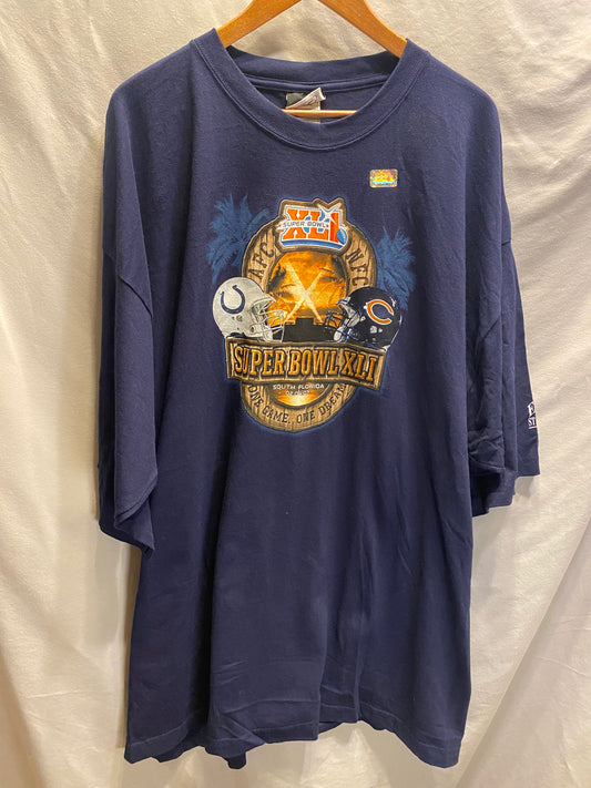 NFL 2007 Super Bowl XLI Commemorative Men's 3XL T-Shirt  NWOT