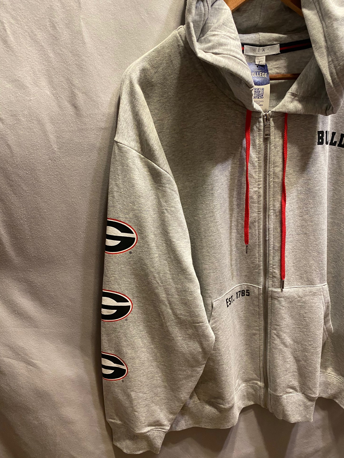 Officially Licensed NCAA Georgia Bulldogs Women's 2XL Full Zip Hoodie NWT