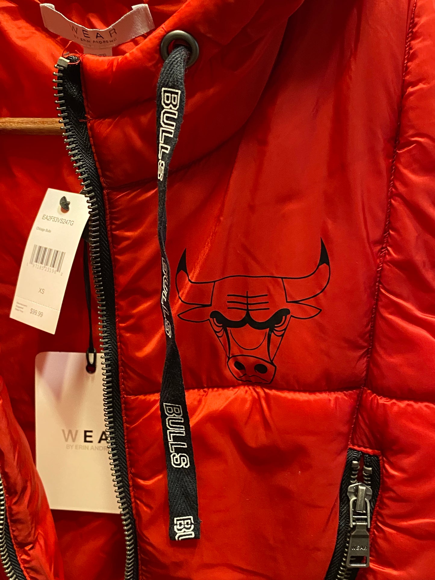 NBA Chicago Bulls Women's XS Puffer Vest  NWT