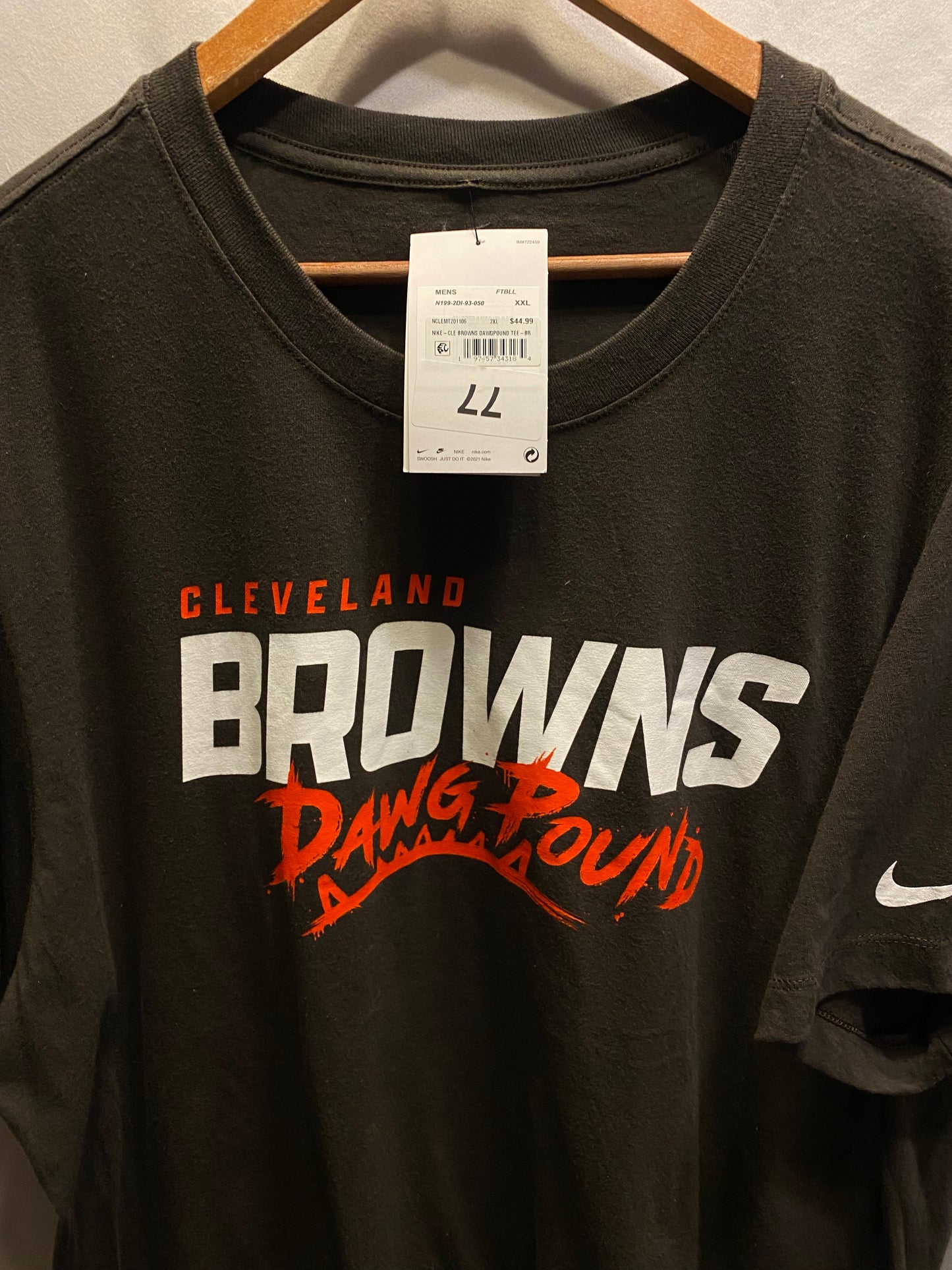 NFL Cleveland Browns "Dawg Pound" XXL NIKE T-Shirt  NWT