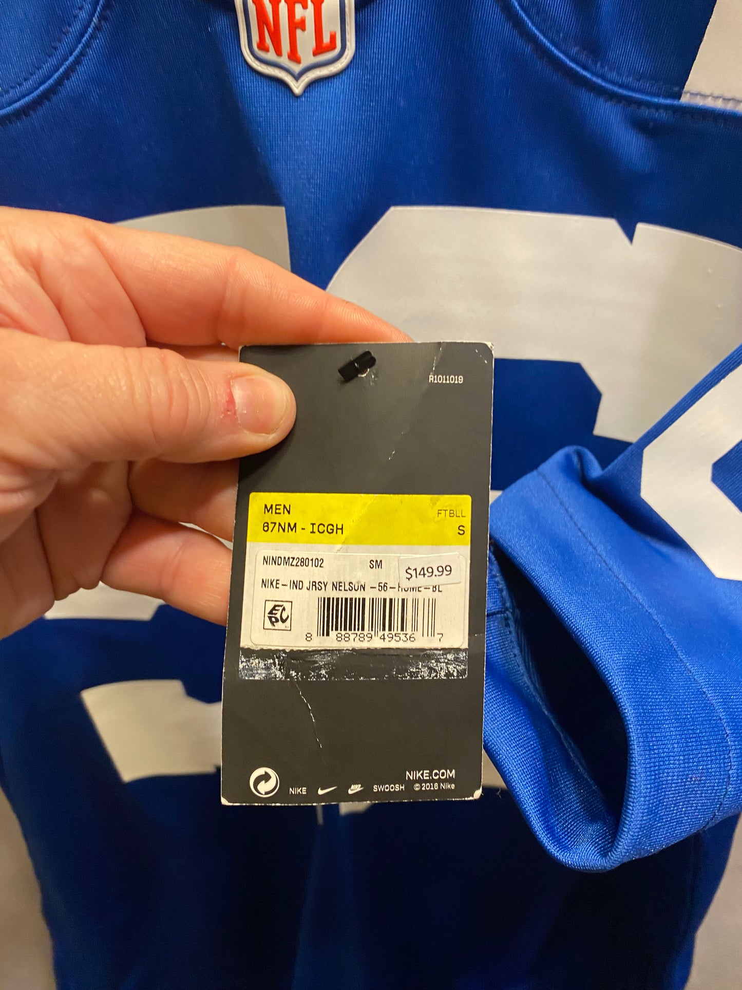 NFL Indianapolis Colts Quentin Nelson NIKE Men's Small Player Jersey  NWT
